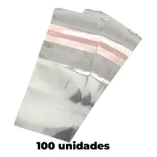 Saco Adesivado Plástico Pp Saquinho Transparente 4x4 - 100un Foto mini 1