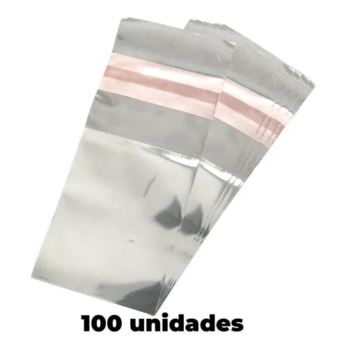 Saco Adesivado Plástico Pp Saquinho Transparente 4x4 - 100un Foto 1