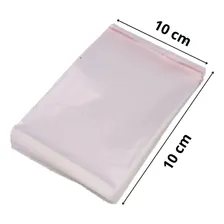 Saco Adesivado Plástico Transparente C/ Aba 10x10 C/ 300un Foto mini  2