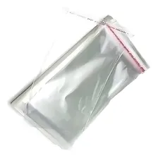 Saco Adesivado Plástico Transparente C/ Aba 10x10 C/ 300un Foto mini  3