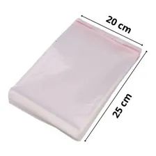 Saco Adesivado Plástico Transparente C/ Aba 20x25 C/ 200 Foto mini 1