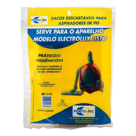 Saco Aspirador Pó Electrolux Listo Ref: 2178 C/ 3 Pçs Foto 1