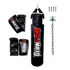 Saco Boxe 70 Cm + 2 Bate Saco + Suporte Blow Fight Foto mini 1