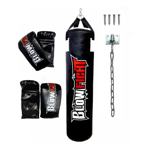 Saco Boxe 70 Cm + 2 Bate Saco + Suporte Blow Fight Foto 1