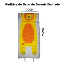 Saco De Dormir Infantil Mini Cama Médio Com Zíper Leão Foto mini 4