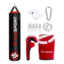 Saco De Pancada Stylo 160cm+luva+suporte - Cor 1 Adulto Vm Foto mini 1