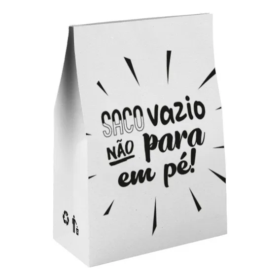 Saco Delivery Branco, Hambúrguer, Tamanho Pequeno, 250 Unds. Cor Saco Vazio Foto 1