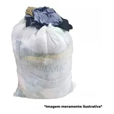 Saco Estopa 20kg Malha Colorida Costurada Trapo Foto mini 1
