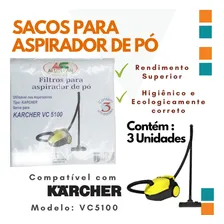 Saco Filtro Descartável P/ Aspirador Pó Vc5100 Karcher 3un Foto mini  3