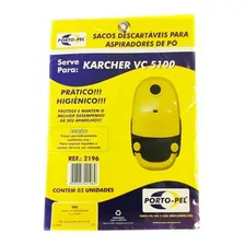 Saco Filtro Descartável P/ Aspirador Pó Vc5100 Karcher 3un Foto mini 1