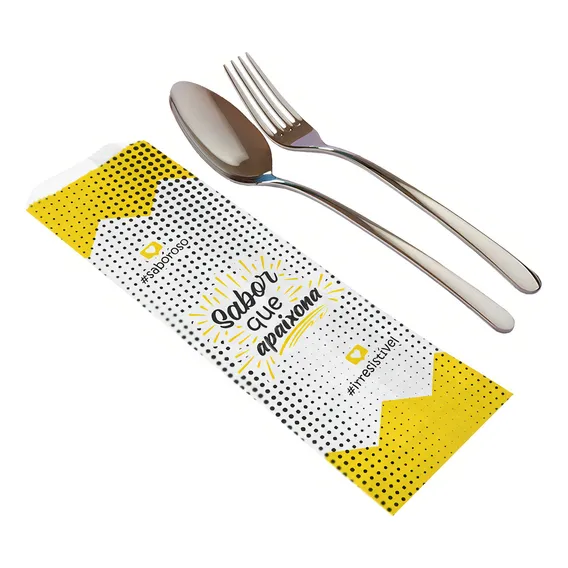 Saco Kraft Branco Impresso Sabor Que Apaixona - 1000 Unidade Foto 1
