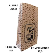 Saco Kraft Para Delivery Sos P (17,5x8,5x33cm) Com 50 Un Foto mini 2