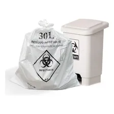 Saco Lixo Hospitalar Infectante Branco 30 Litros - 100 Un Foto mini 3
