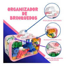Saco Organizador Brinquedos Infantil C/ Zíper - Bubag! Cor Rosa Foto mini 4