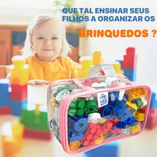Saco Organizador Brinquedos Infantil C/ Zíper - Bubag! Cor Rosa Foto mini  2
