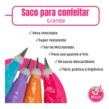 Saco P/ Confeitar Médio C/50 Unids Mago (muito+resistente) Foto mini  3