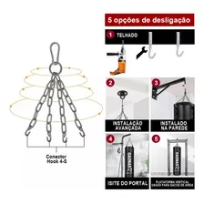Saco Pancada Pera 120cm Boxe Luva Suporte Treino Em Casa Foto mini  3