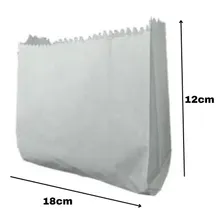 Saco Papel Hamburgão 12x18cm Branco Monolucido 500 Unidades Foto mini 3