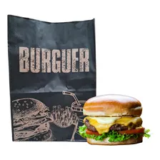 Saco Papel Kraft Delivery Burger 33x14x24 C/ 50 Uni Foto  mini 1