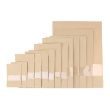 Saco Papel Zip Kraft Visor Impermeável 14x22 C/ 50 Unidades Foto mini 1