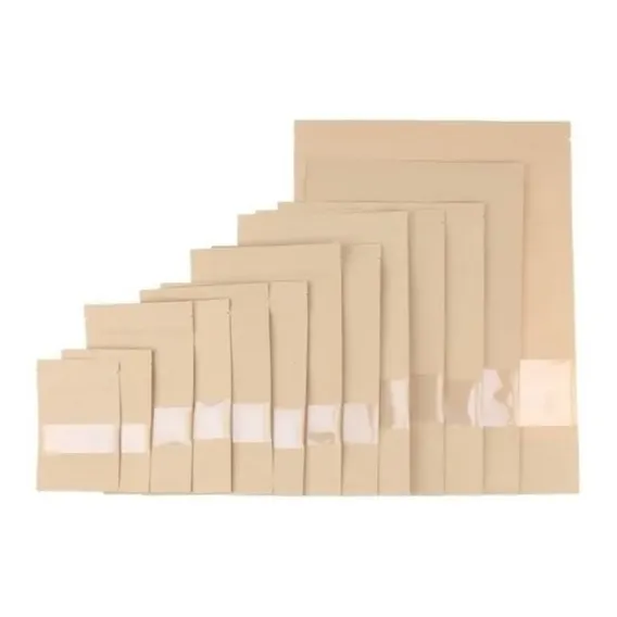 Saco Papel Zip Kraft Visor Impermeável 14x22 C/ 50 Unidades Foto 1