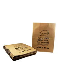 Saco Para Delivery Kraft Médio Ifood Hambúrguer Com 100 Unid Cor Saco Para Delivery Papel Kraft Com Estampa Foto mini 1