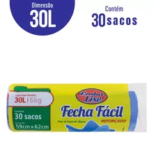 Saco Para Lixo Fecha Fácil 30 Litros Com 30 Unidades Embalixo Foto mini 4