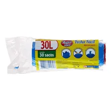 Saco Para Lixo Fecha Fácil 30 Litros Com 30 Unidades Embalixo Foto mini  3