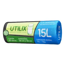 Saco para Lixo Rolo com 60 Unidades de 15 Litros Preto Utilix Foto mini 2