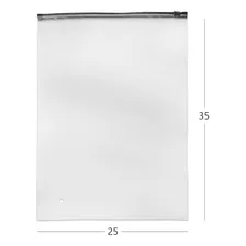 Saco Plástico 25x35 50und Transparente Zip Fosco Embalagem Roupa Shein EVA Trilho Preto Embalagem Fácil Foto mini  2