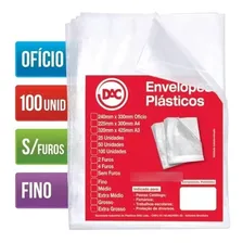Saco Plastico Envelope Sem Furos 24x33 0,06 A4 Ofício 100un Foto mini 1