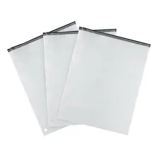 Saco Plástico Eva Embalagem Roupa Trilho Zip 20x30cm 50und Foto mini  3
