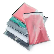 Saco Plástico Eva Embalagem Roupa Trilho Zip 40x60cm 10und Foto  mini 1