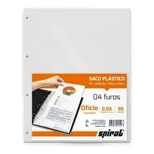 Saco Plástico Pp OfĂcio 4 Furos 0,05mm F05-50 50 Unidades Foto mini 1
