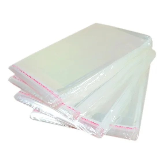 Saco Plástico Transparente Pp Adesivado 8x15 +3cm Aba 100un Foto 1