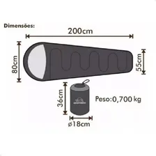 Saco Térmico De Dormir Camping Trilha Ultralight Guepardo Cor Verde Foto mini 3