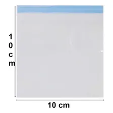 Saco Transparente Bopp Adesivado 10x10 + Aba Embalagem 100un Foto mini 2