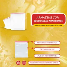 Saco Zip Lock Hermético N10 - 24x34 - C/ 100 Unid Foto mini  3