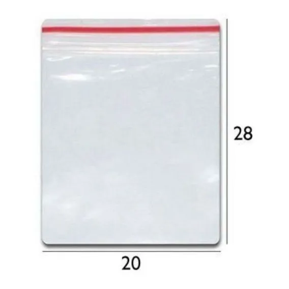 Saco Zip Lock N9 20x28cm Saquinho Plástico Hermético C/100 Foto 1
