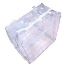 Sacola 100% Pvc Grosso Transparente Jumbo Grande Alças Silic Foto mini 1