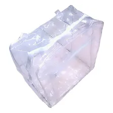 Sacola 100% Pvc Grosso Transparente Jumbo Grande Alças Silic Foto  mini 1