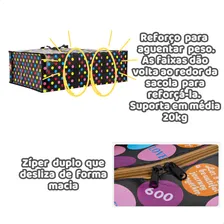 Sacola Bolsa Feira Sacoleira Grande Mudança Kit Com 2 Ecobag Cor Colorida Estampado Foto mini  2