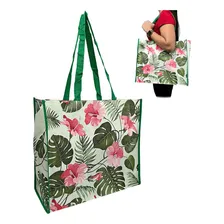 Sacola Compras Ecológica Reutilizável Bolsa Ecologica Ecobag Cor Floral Florido Foto mini 1