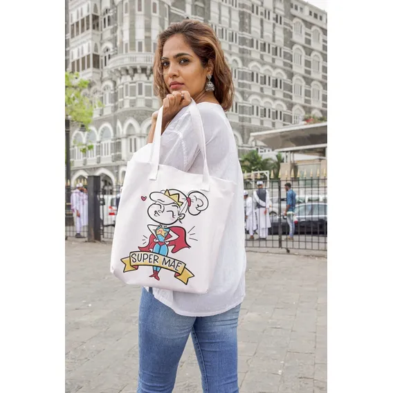 Sacola Ecobag Dia Das Mães Presente Super Mãe Lembrancinha Foto 1