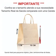 Sacola Kraft 16x16x7 - Pequena - Pacote 50 Unidades Foto mini 2