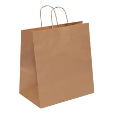 Sacola Kraft Para Delivery G 34x31x19cm Kit Com 50un Foto  mini 1