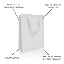 Sacola Papel Branca 13x17x06 - 50 Unidades Foto mini 3
