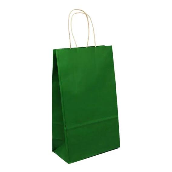 Sacola Papel Kraft 18x30x10 100 Unidades Verde Foto 1
