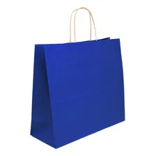 Sacola Papel Kraft 32x30x12 100 Unidades Azul Foto mini 1