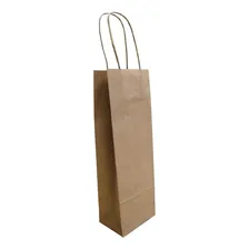 Sacola Papel Kraft Ideal Para Vinho 50 Unidades Foto mini 1